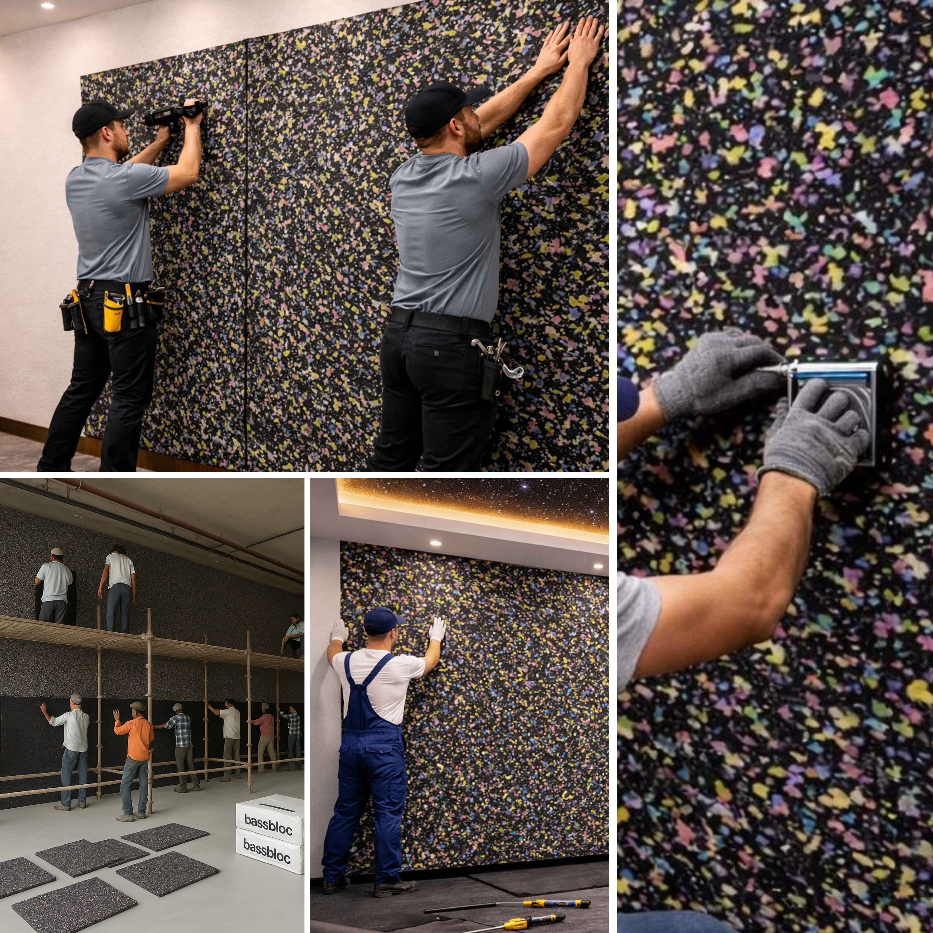 BassBloc acoustic insulation board for walls in clubs and entertainment spaces
