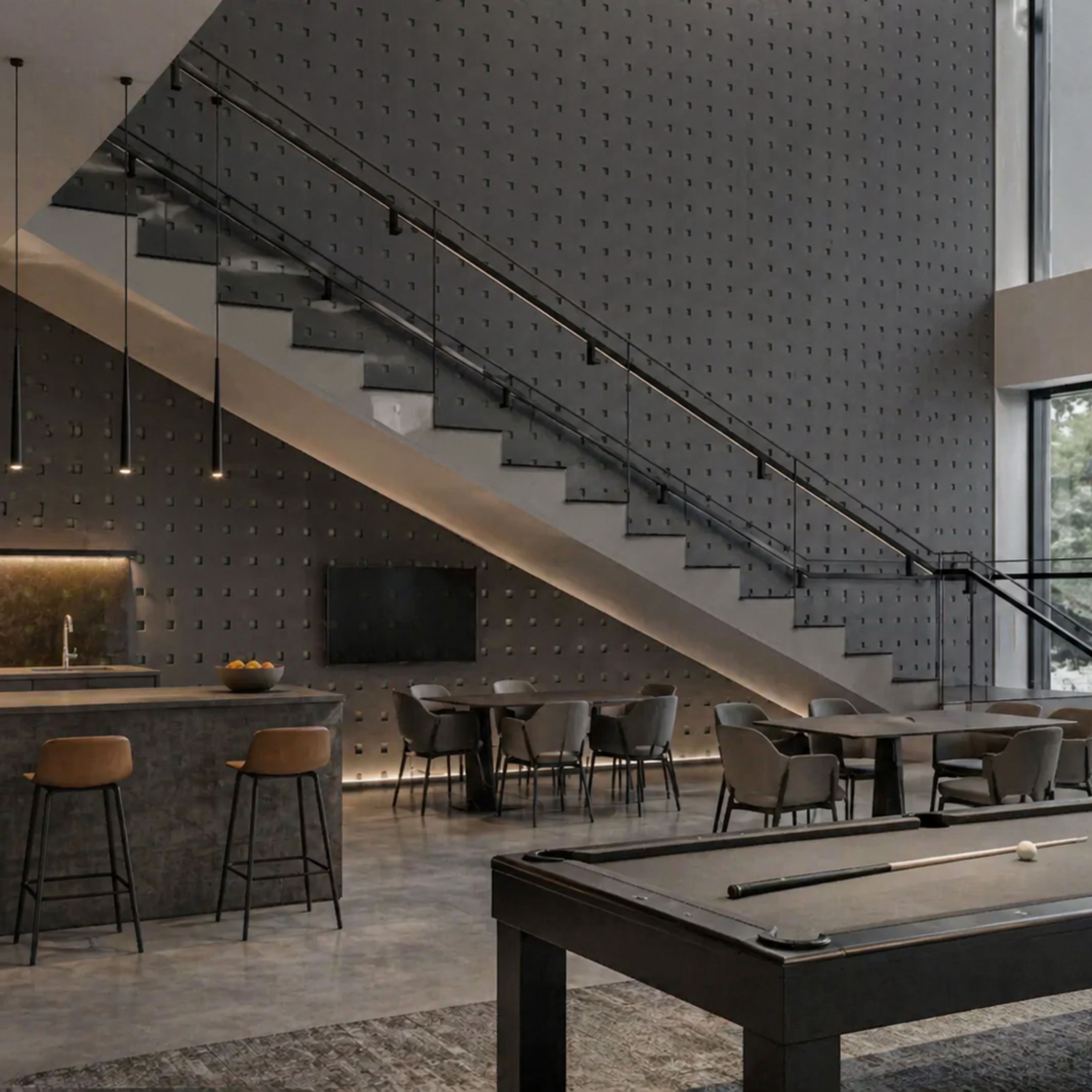 Acoustic and soundproofing treatment in a hotel interior