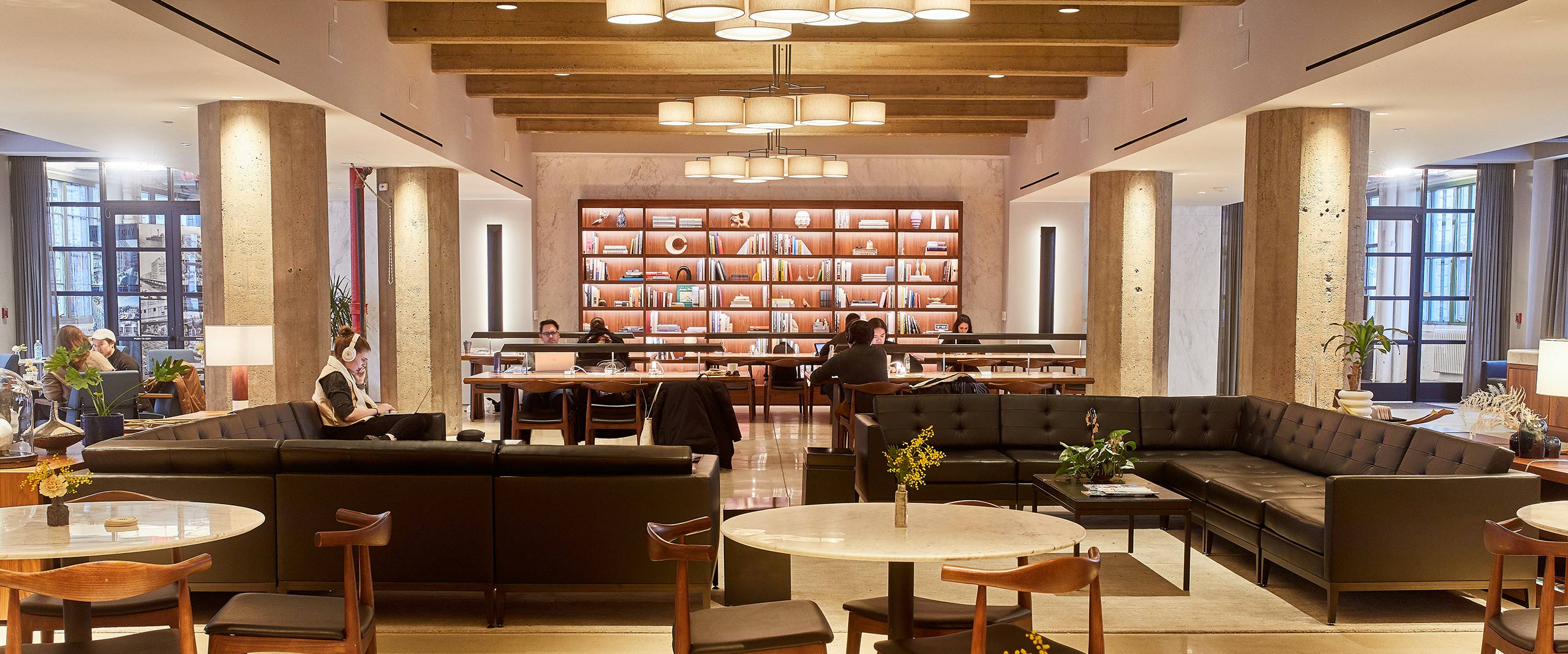 WeWork India coworking acoustic baffles and clouds project