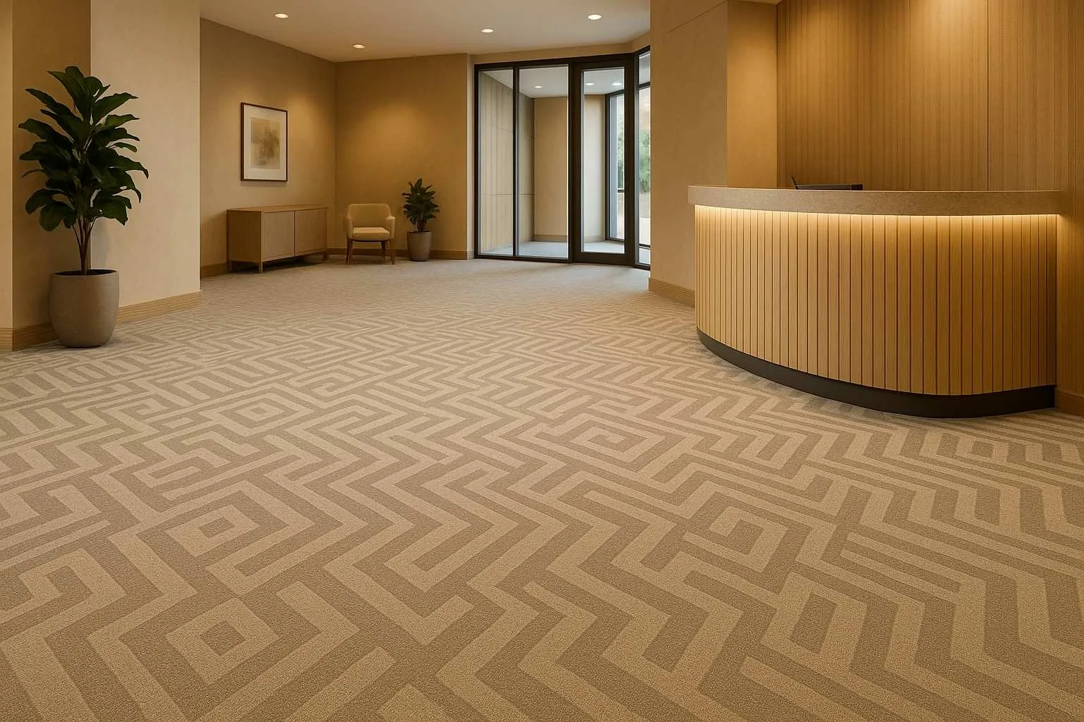 Custom pattern acoustic carpet tiles