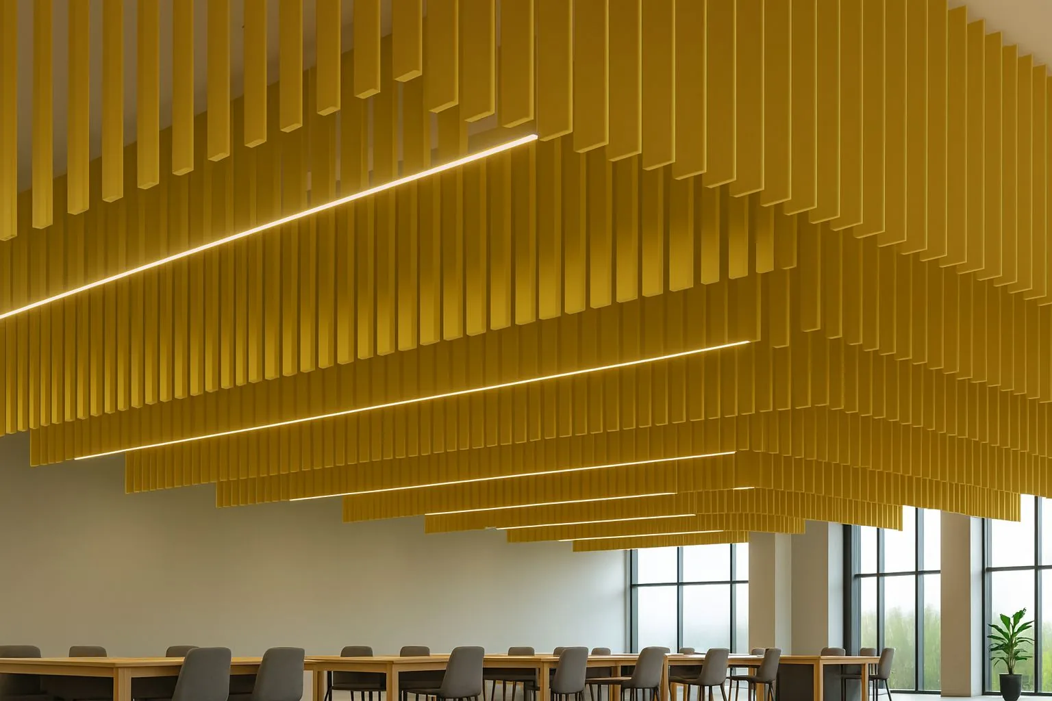 Premium designer acoustic cloud panels