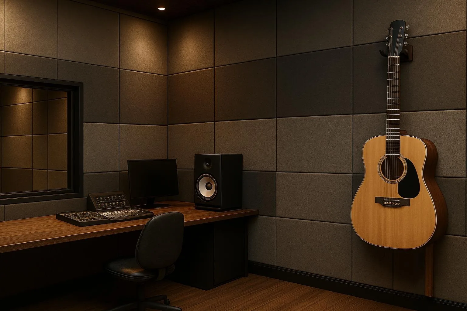 Recording studio soundproof wall system